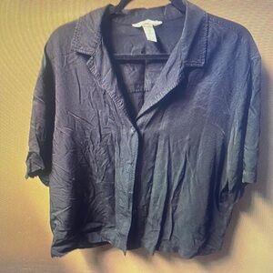 H&M Black Casual Button Down Shirt